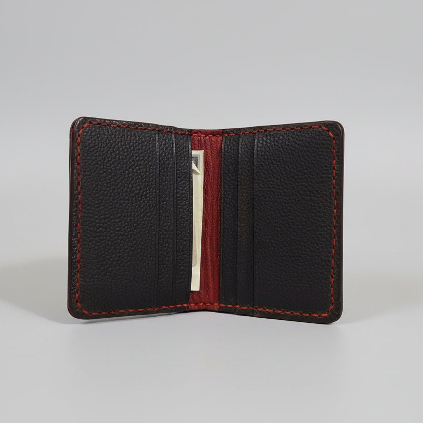 Card Wallet w/Orange Stitching