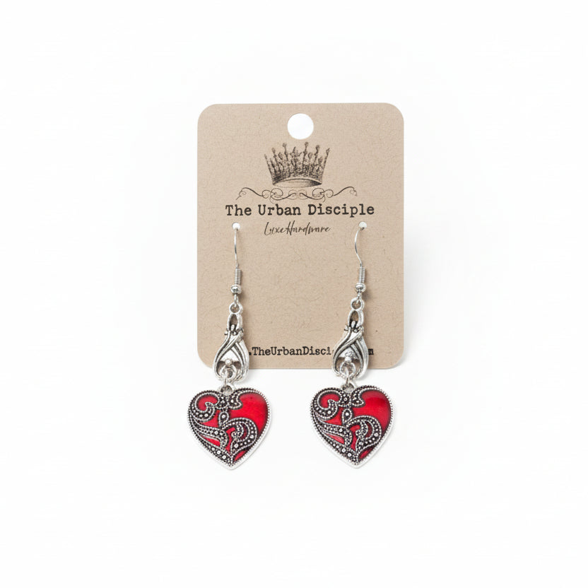 Heart Dangle Earrings