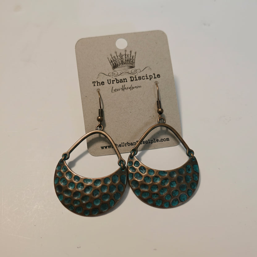 Patinaed Copper Dangles
