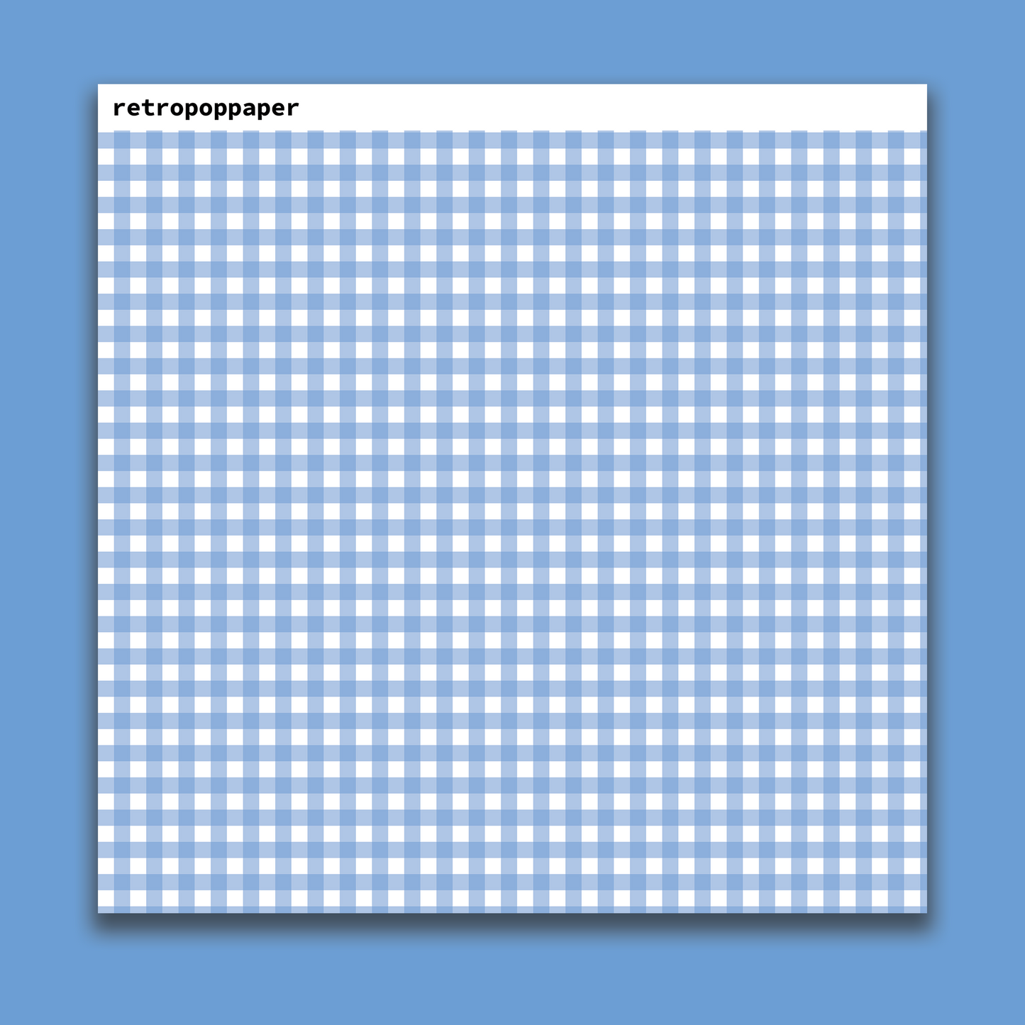 Blue Checkers Scrapbook Paper