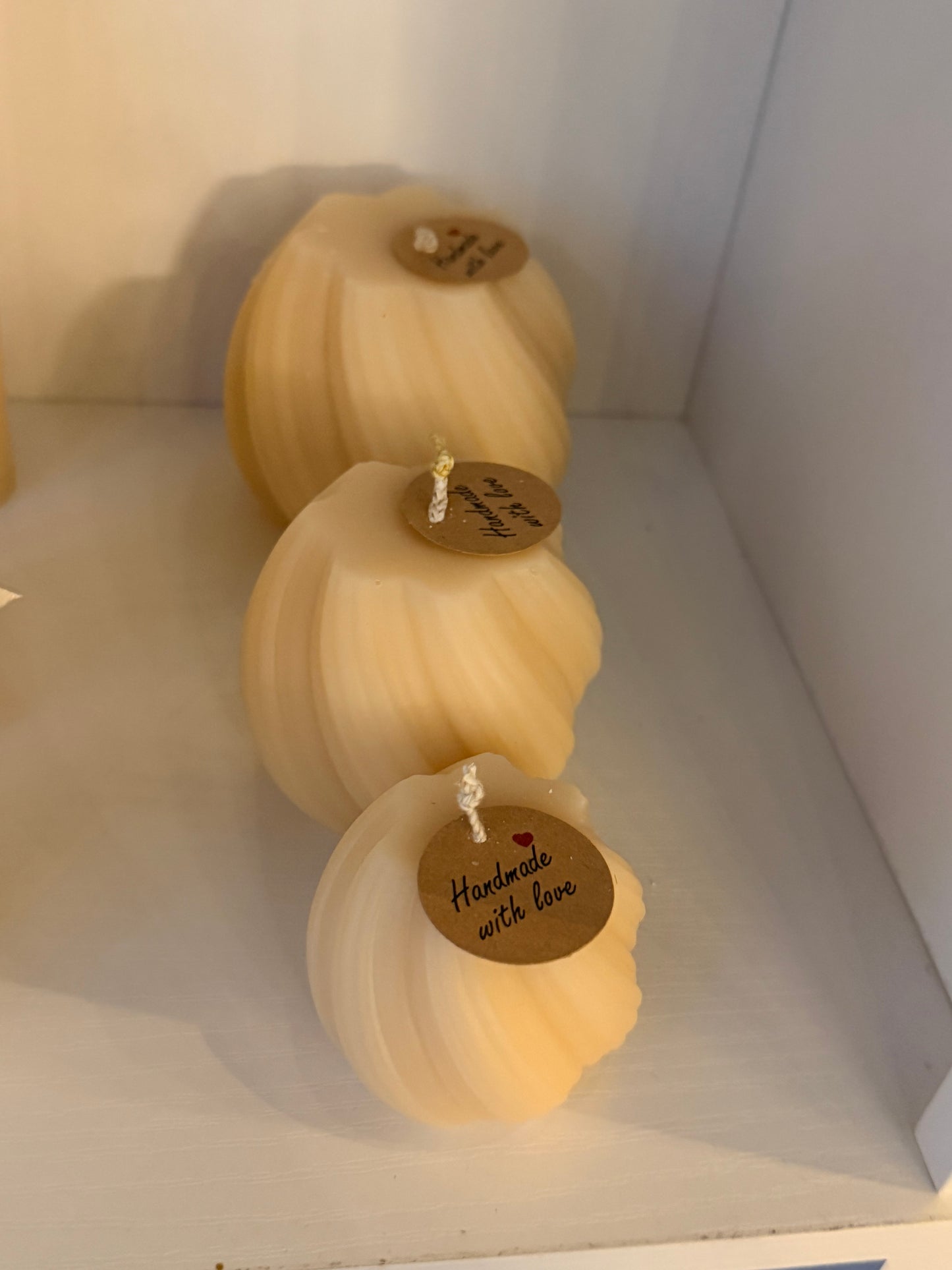 Spiral Pillar Candle Set Of three