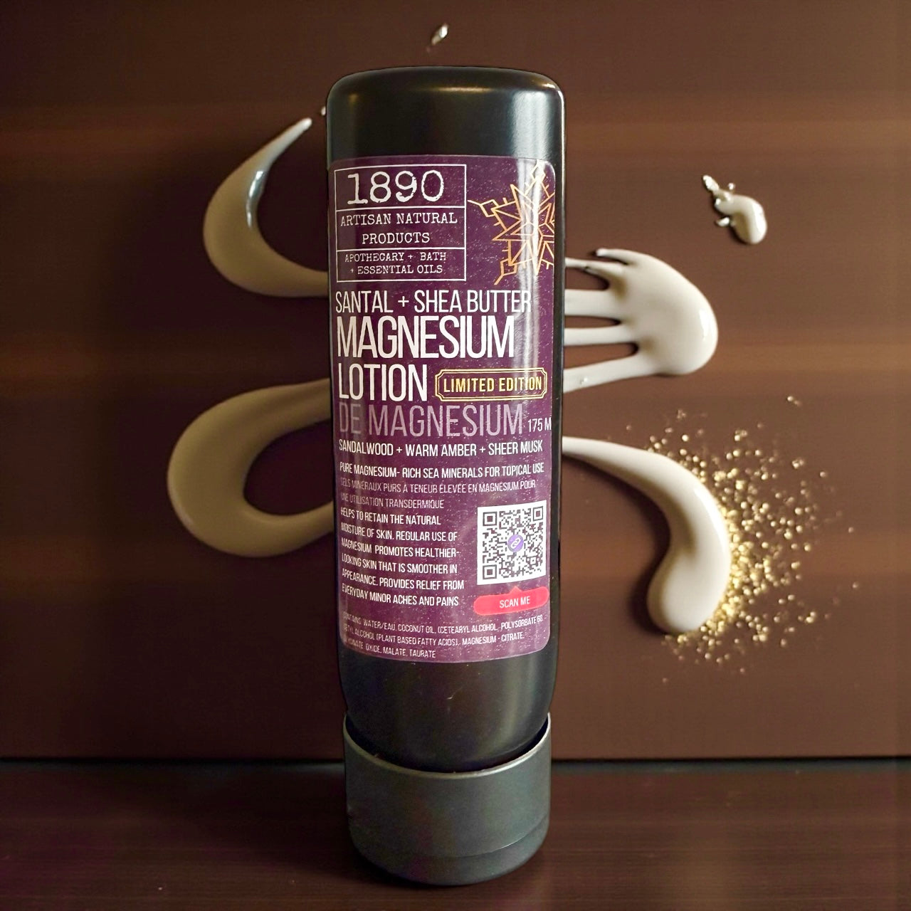 LIMITED EDITION “Magnesium Body Lotion" - {Santal and Shea) Santal and Shea Butter 6oz