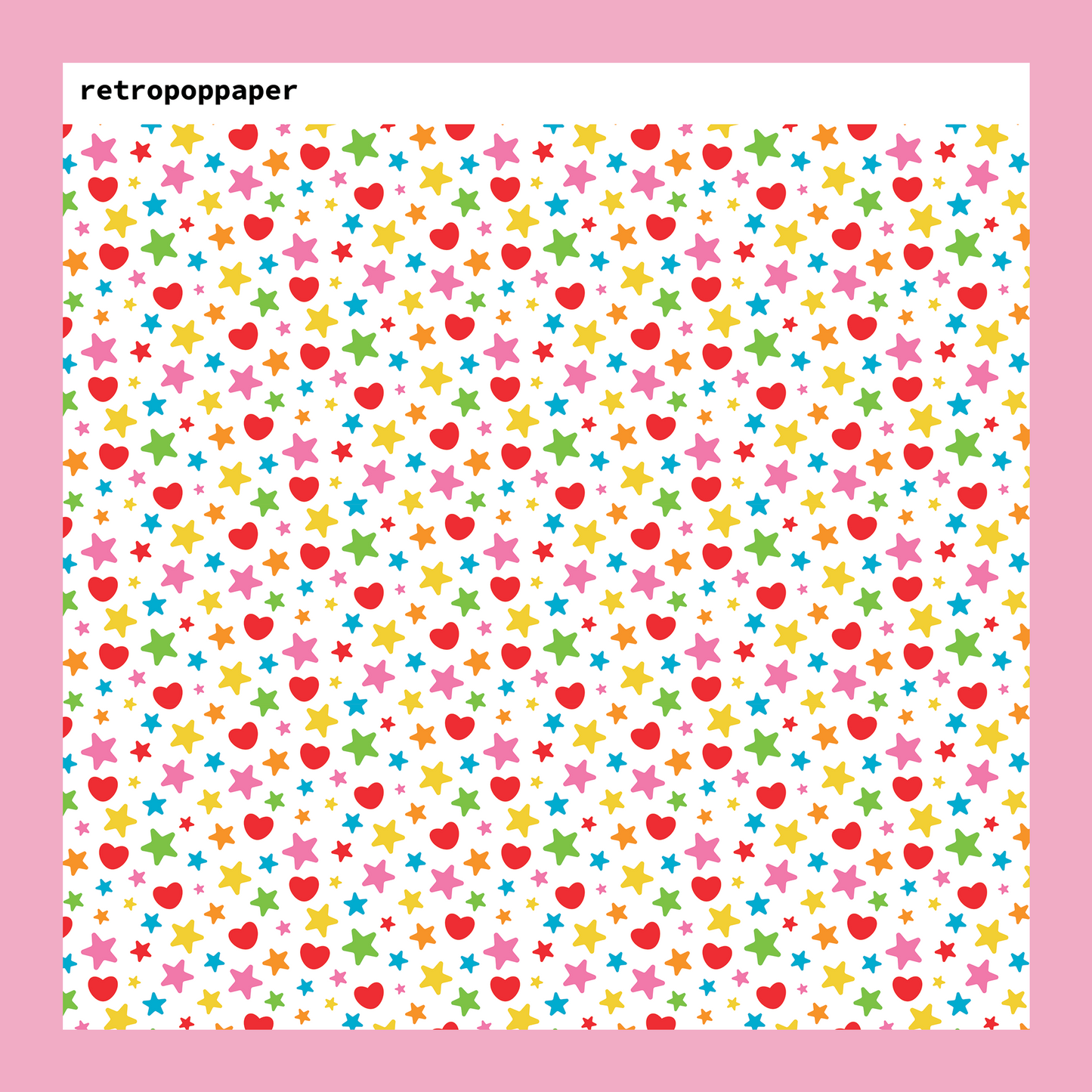 Stars & Hearts Scrapbook Paper
