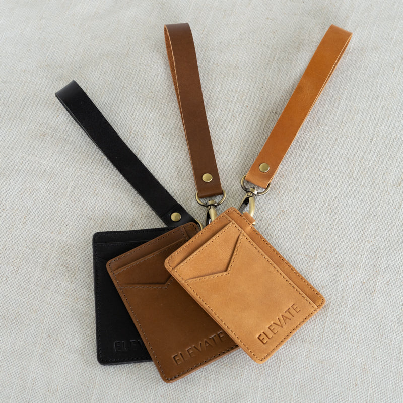Vertical Wallet by Elevate in black, chestnut and camel