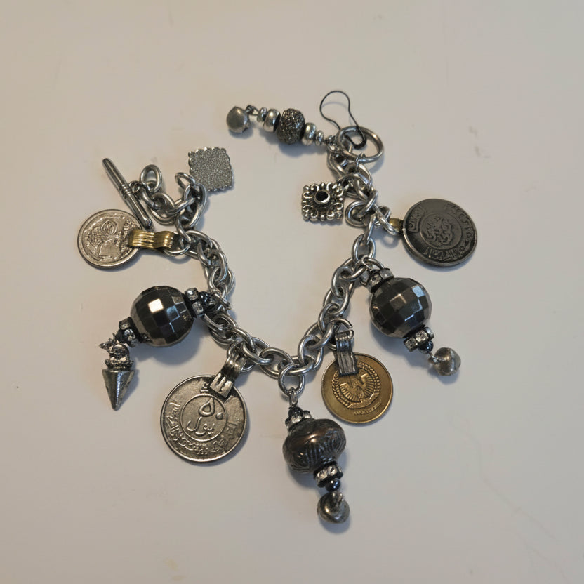 Silver Coin Bracelet