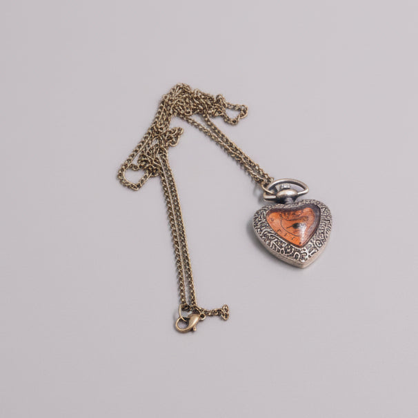 Heart Clock Necklace