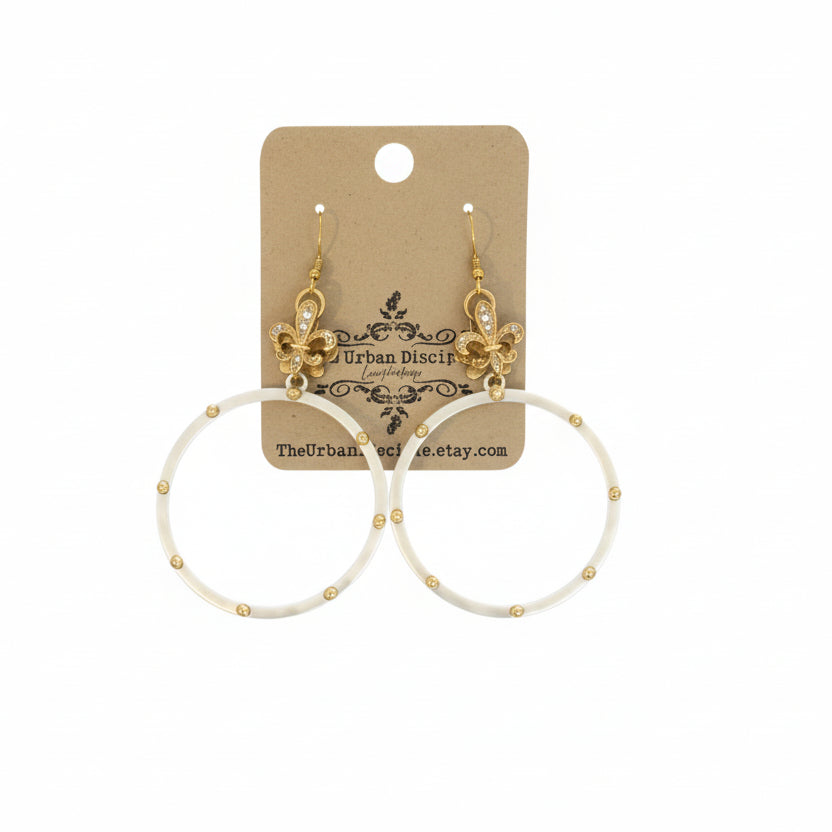 Mixed Metal Hoop Dangles