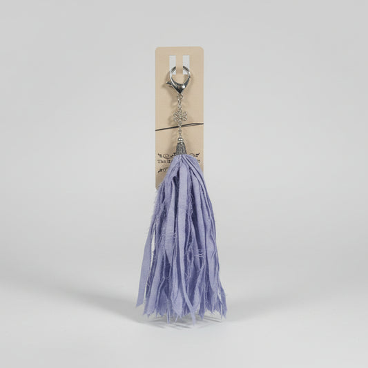 Silver w/Lavender Tassel Bag Charm
