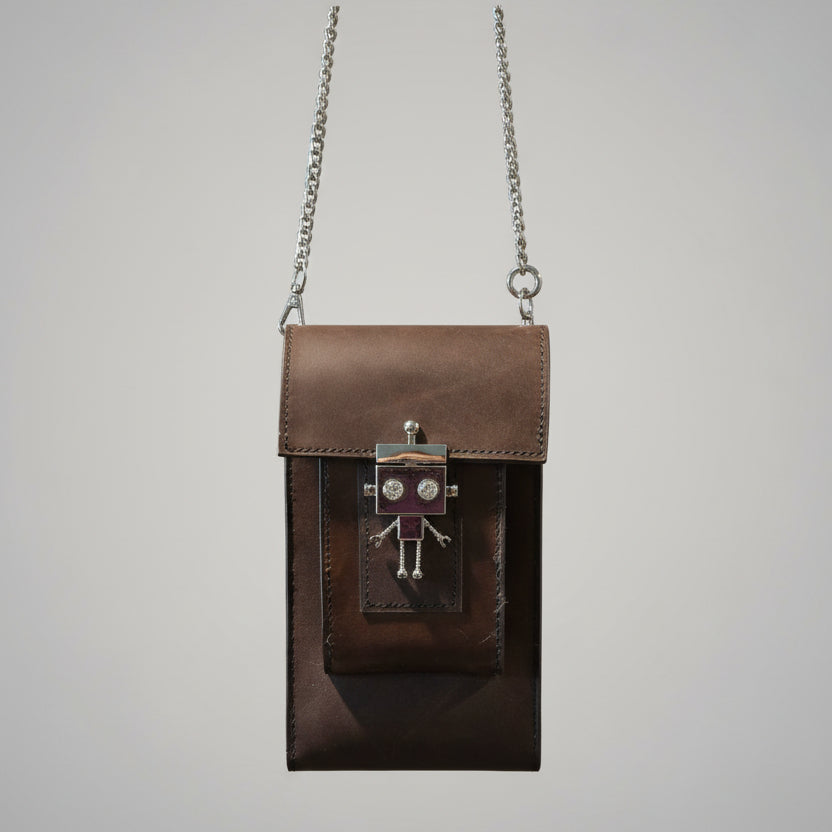 Brn Robot Phone Bag