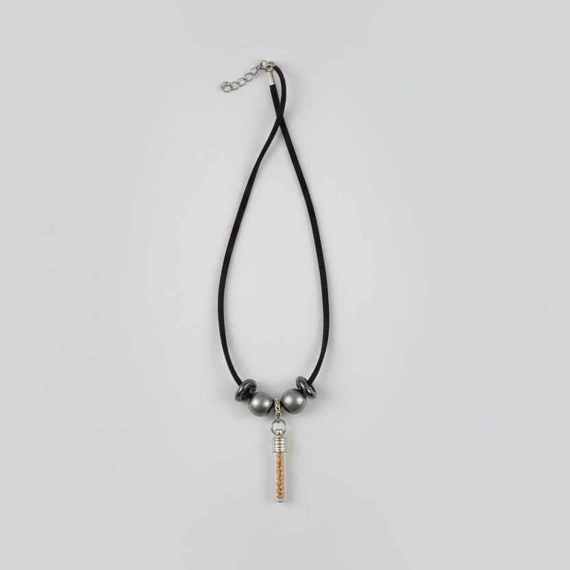 Mustard Seed Necklace on Leather