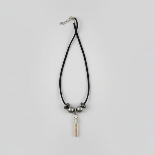 Mustard Seed Necklace on Leather