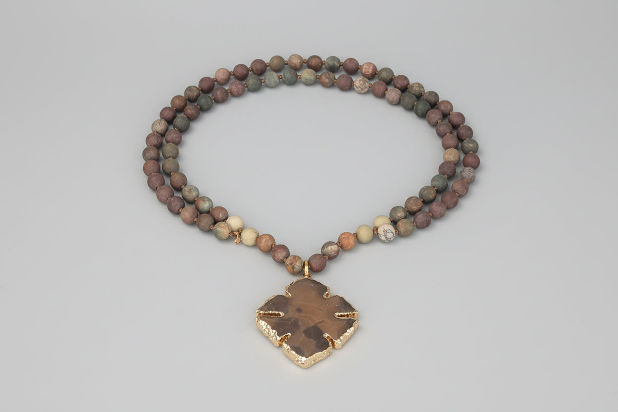Red Jasper Beaded Necklace