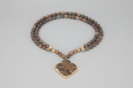 Red Jasper Beaded Necklace