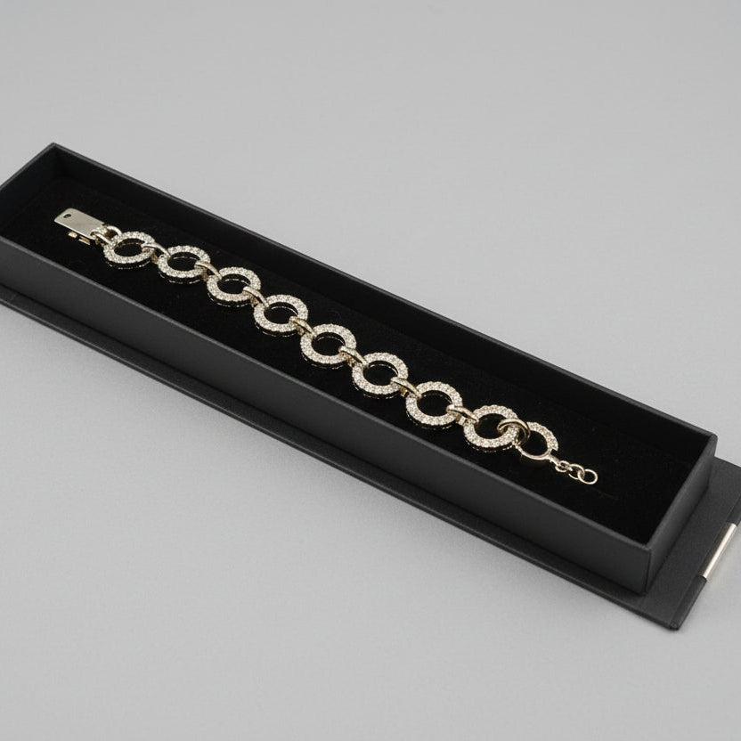 Gold Circles Bag Charm Holder