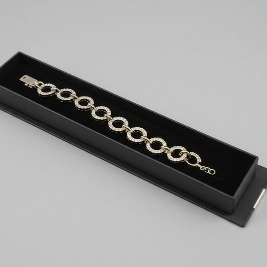 Gold Circles Bag Charm Holder