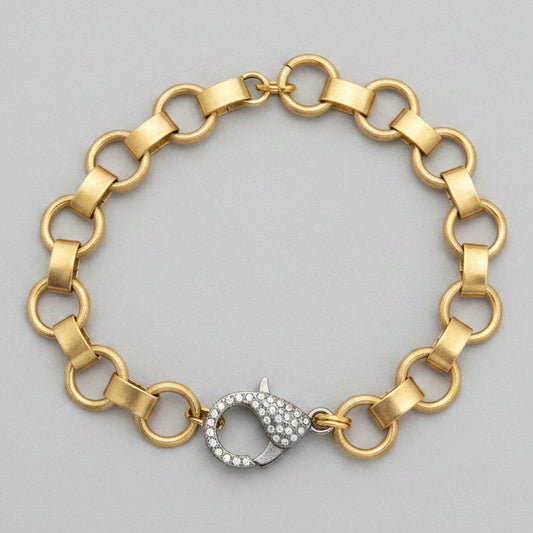 Lg link gold necklace- lg clasp