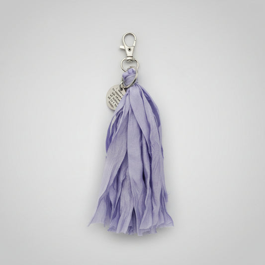 Blue Tassle Bag Charm