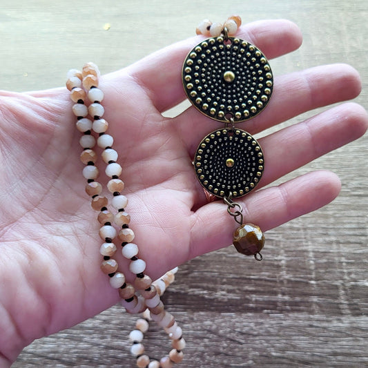 Hand Knotted Necklace w/ Mandalas