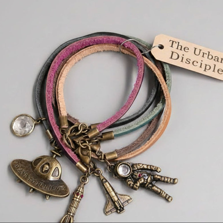 5 Strand Leather Space Bracelet