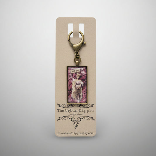 Pink Vintage Lady Bag Charm
