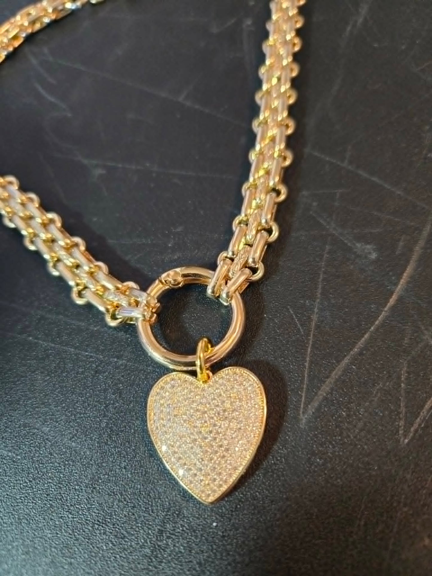 gold heart necklace
