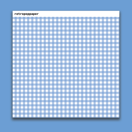 Blue Checkers Scrapbook Paper