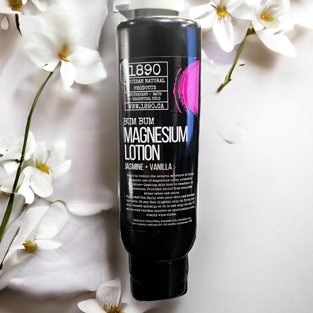 "Magnesium Body Lotion" (Bum Bum) Jasmine + Vanilla - 6oz