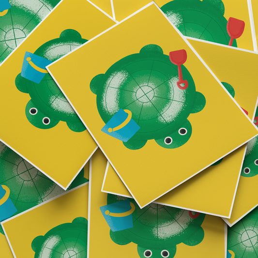 Turtle Sandbox Art Print