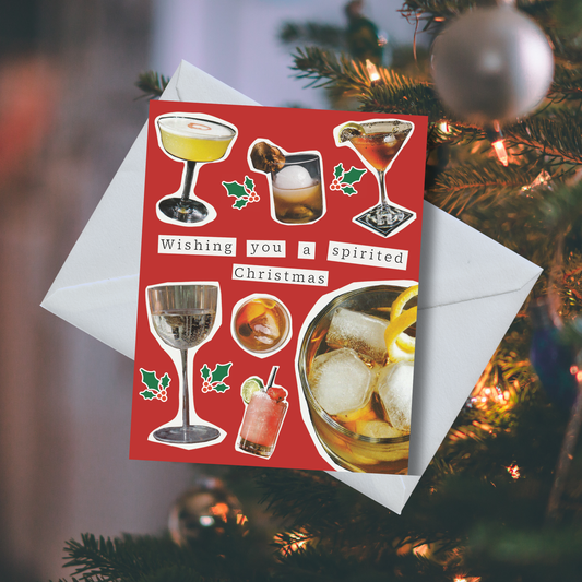 Spirited Christmas Greeting Card
