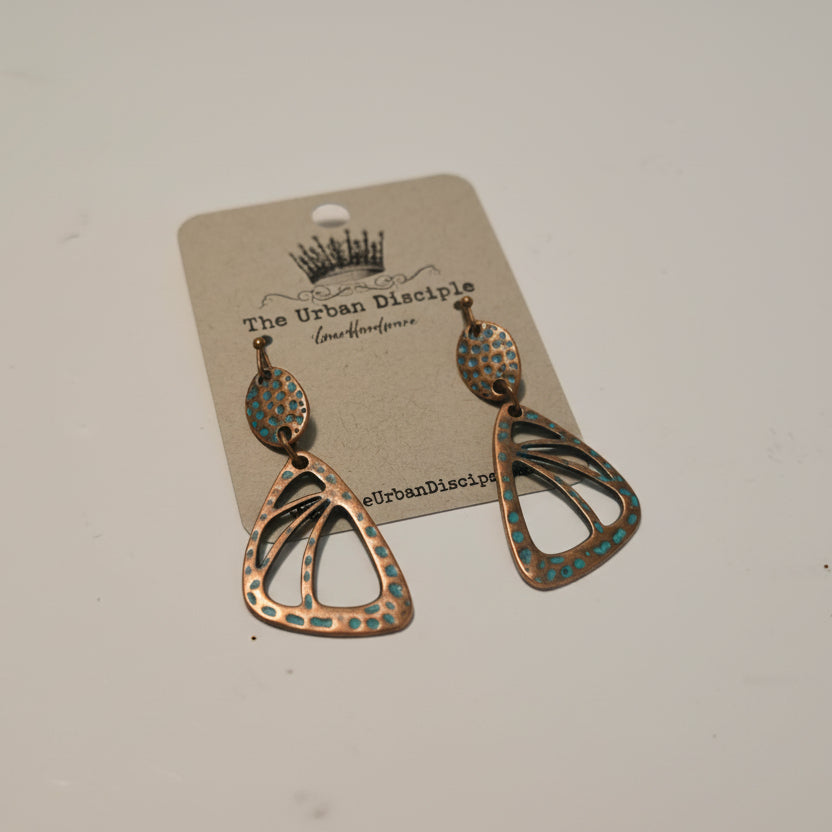 Patinaed Copper Dangles