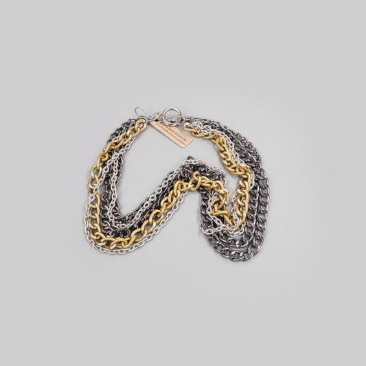 Toggle Clasp Mixed Metals Necklace