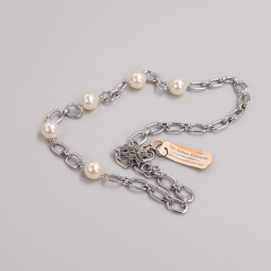 Silver Pearl Necklace