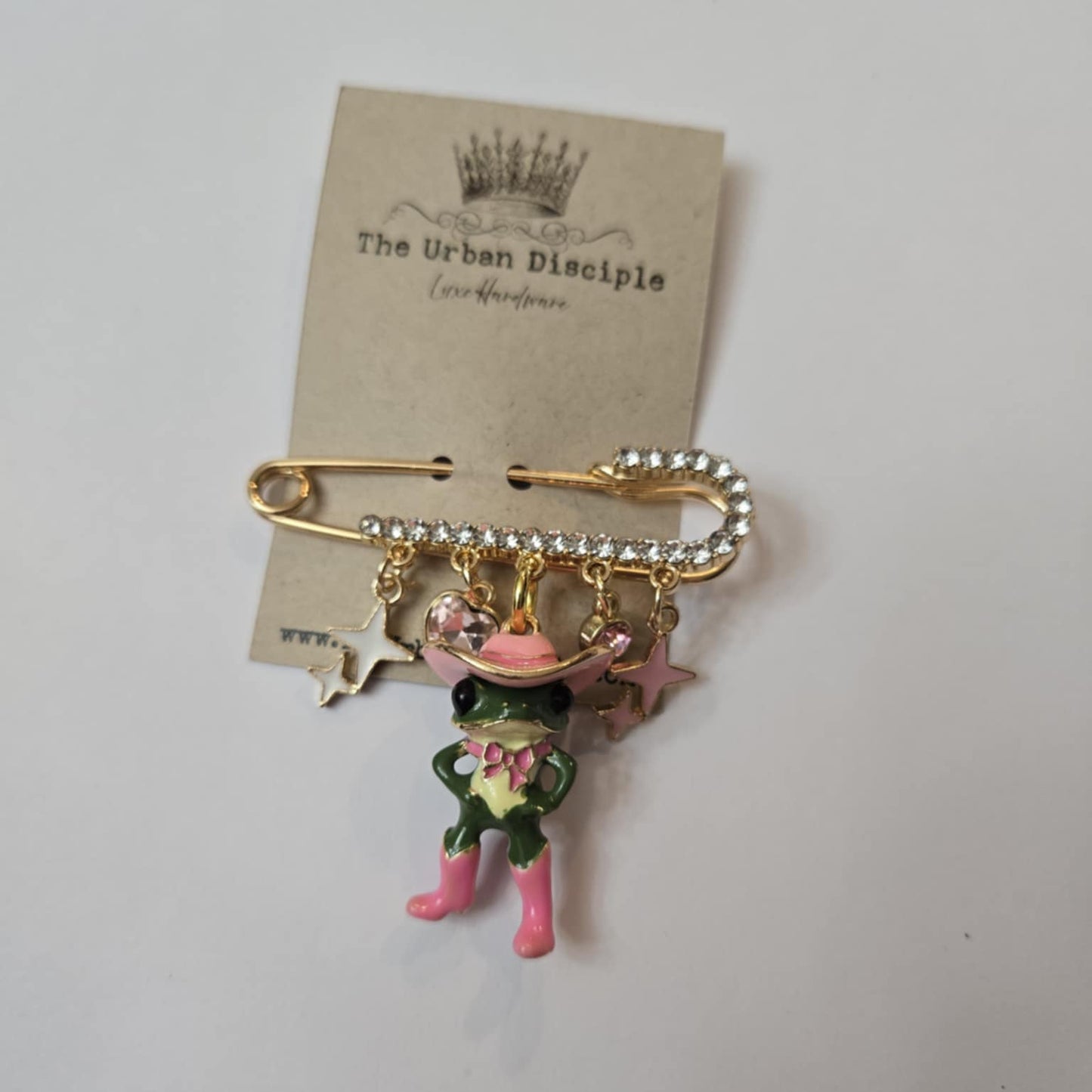 Cowgirl Frog Pin