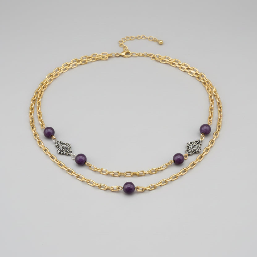Mixed Metal Layering Necklace