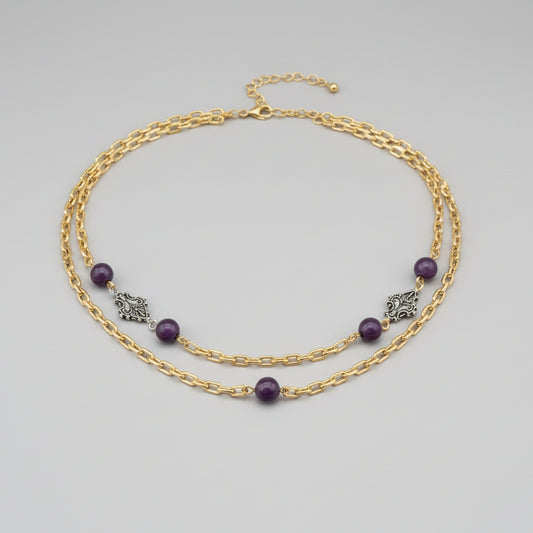 Mixed Metal Layering Necklace