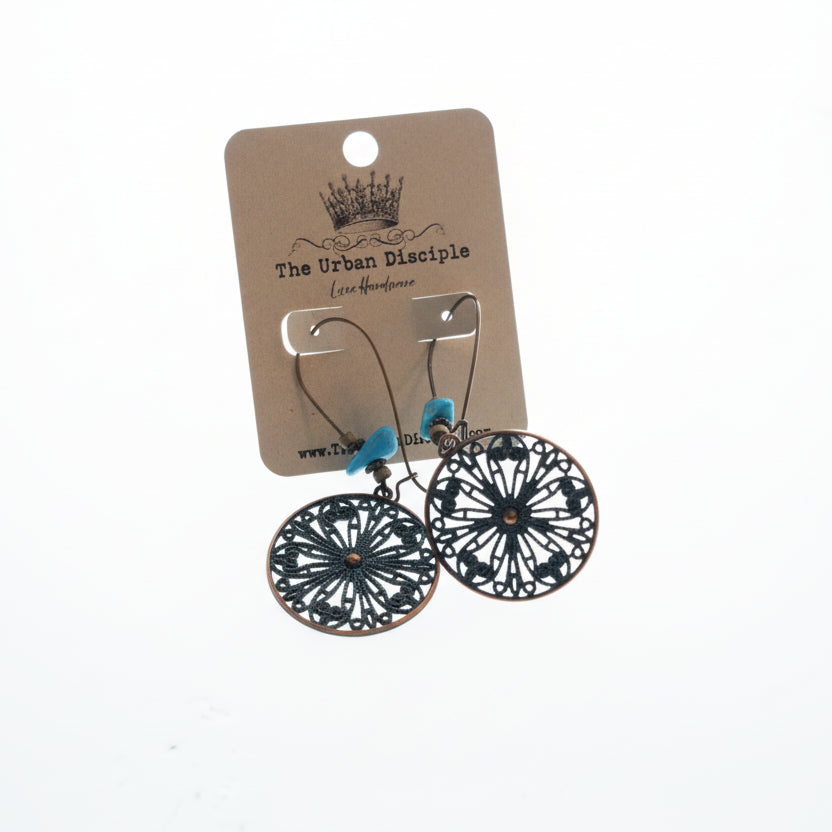 Patina Mandela Dangle Earrings