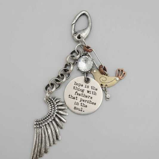 Silver Bag Charm-/Bird