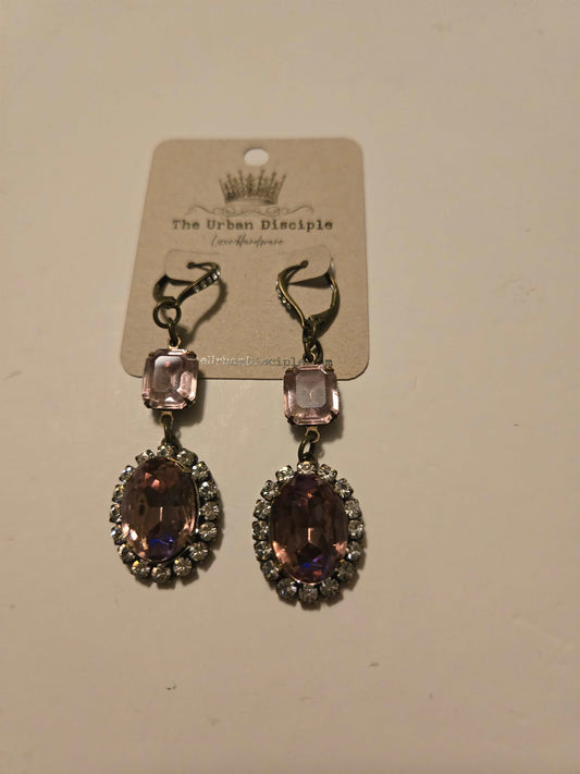PinkAntiqueEarrings