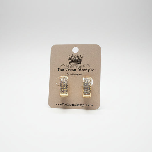 Gold Rhinestone Huggies